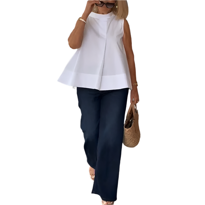 Dana – Sleeveless Solid Colour Blouse for Women