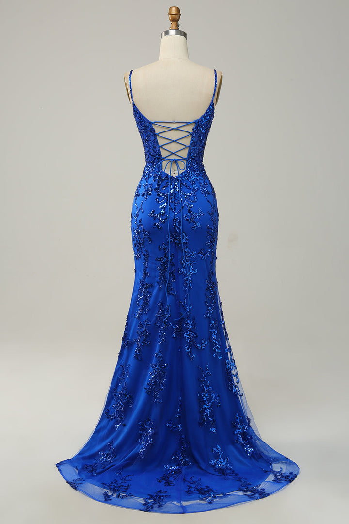 Celeste – Sequin-Curve Women’s Mermaid Gown with Front Split