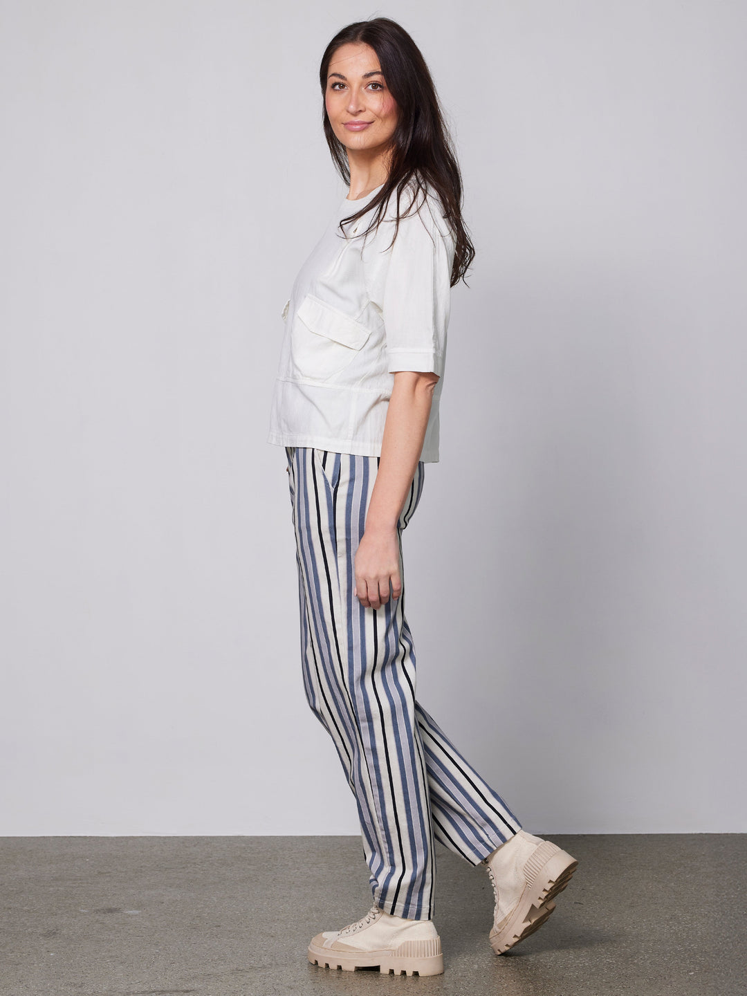 Marceau – Vertical Stripe Relaxed-Fit Women’s Trousers
