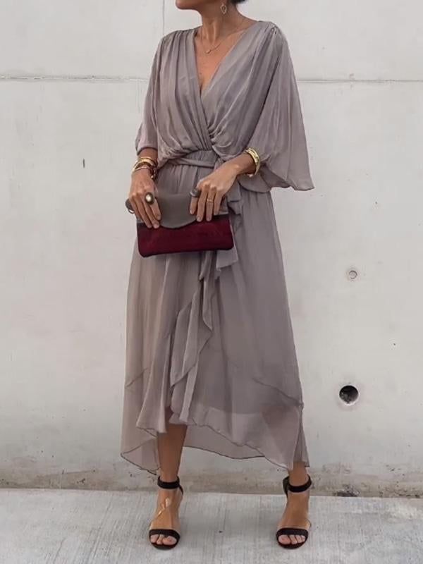 Gianna – Flowy V-Neck Women’s Chiffon Dress