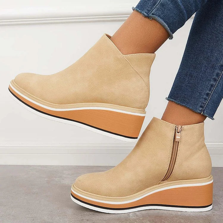 Anastassia – Women’s PU Leather Comfort Boots