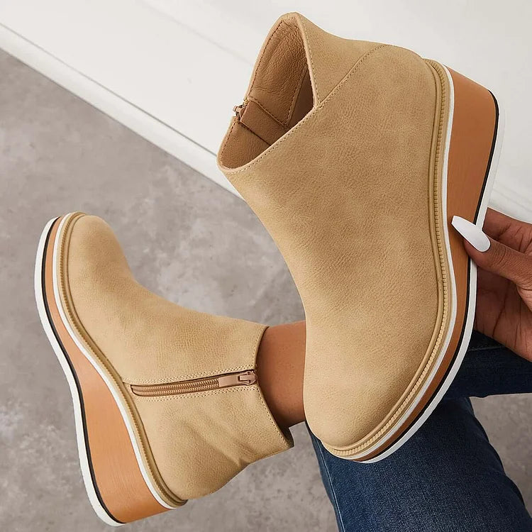 Anastassia – Women’s PU Leather Comfort Boots