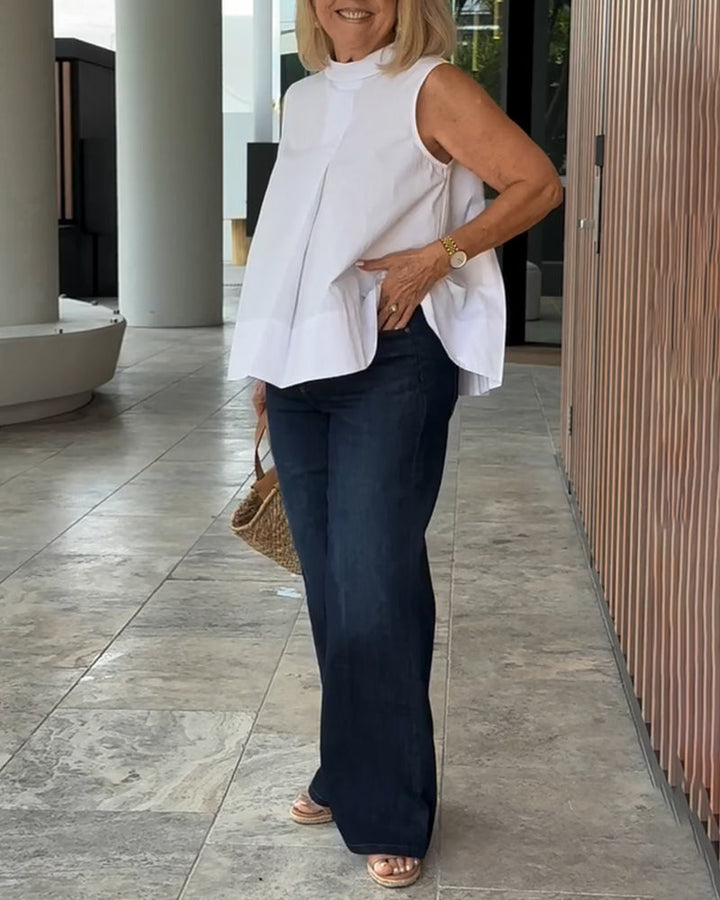 Dana – Sleeveless Solid Colour Blouse for Women