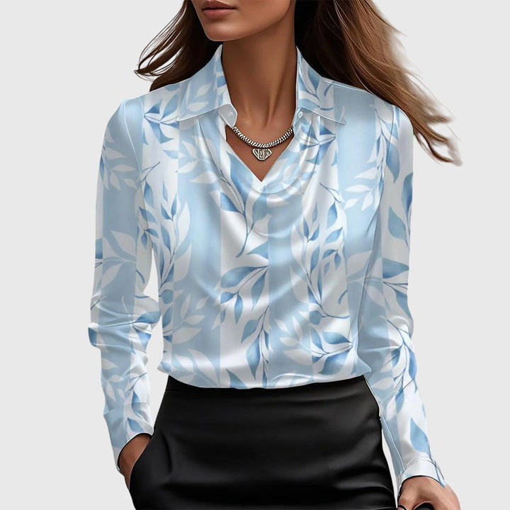 Kyoka – Soft-Shine Women’s Pleated Blouse