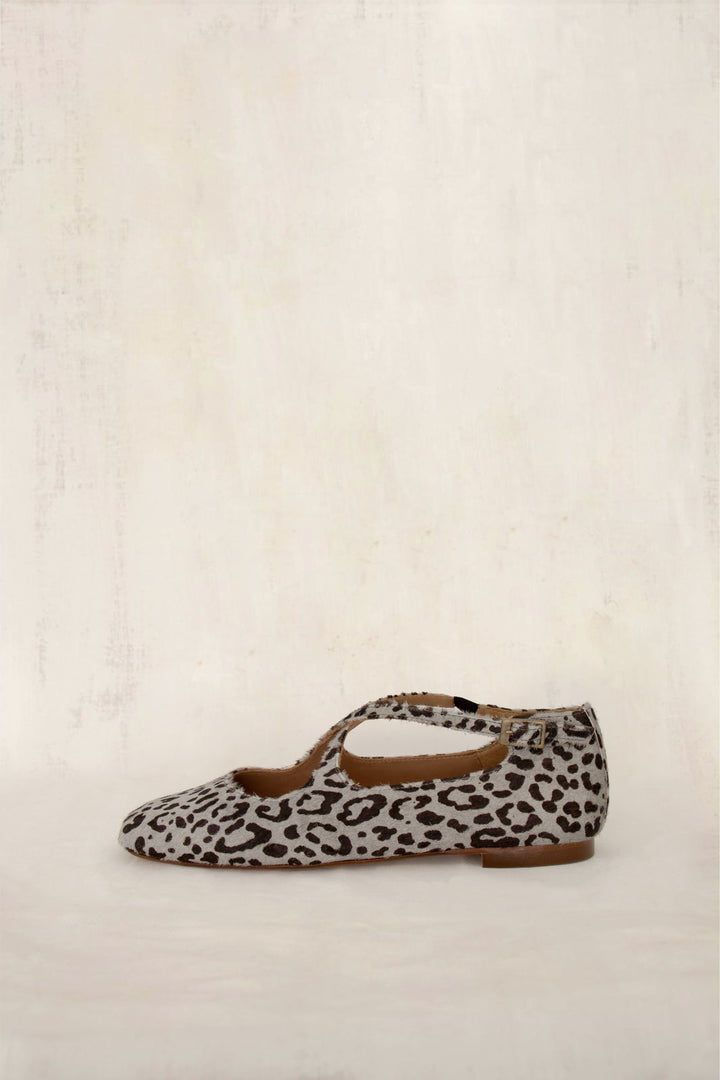 Heather – Women's White Leopard Sandals