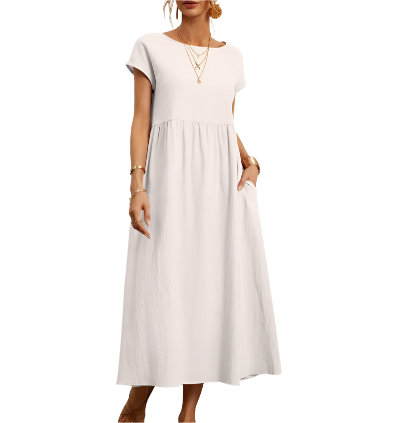 Camillia – Lightweight Soft Cotton Women’s Dress with Pockets