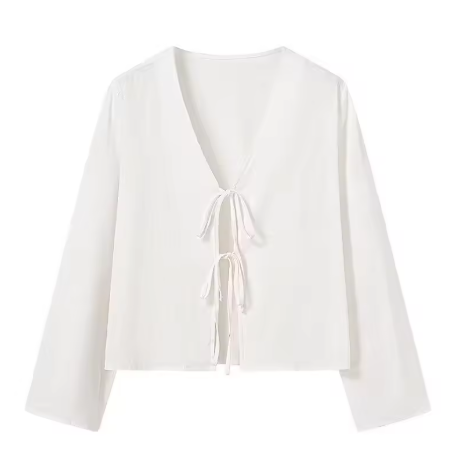 Kaitlyn – Versatile Women’s Spring & Fall Tie-Up Blouse