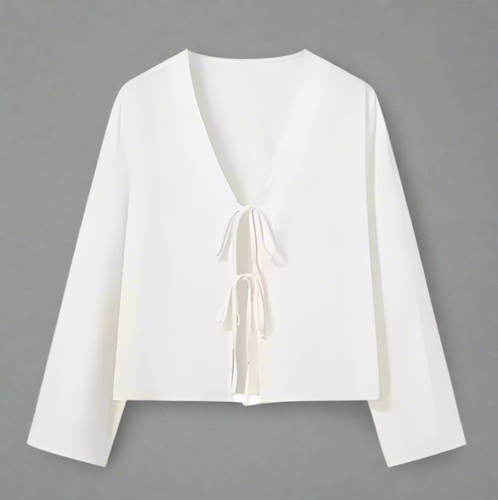Kaitlyn – Versatile Women’s Spring & Fall Tie-Up Blouse