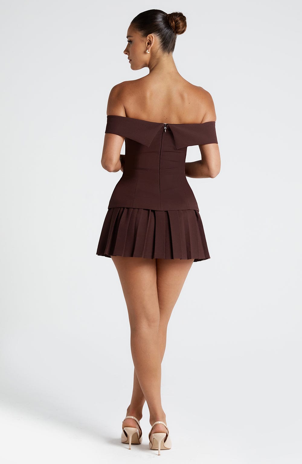 Sera – Off-Shoulder Top & Pleated Skirt Set for Women