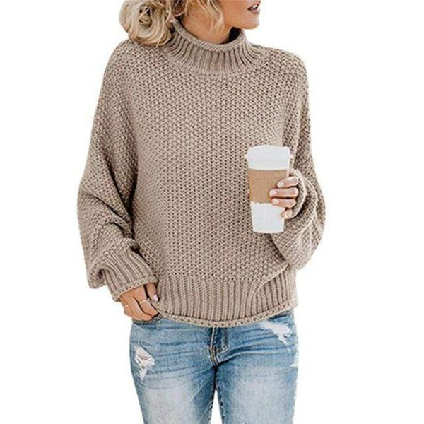Galina – Women’s Loose Knit Turtleneck Sweater