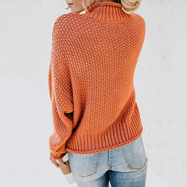 Galina – Women’s Loose Knit Turtleneck Sweater