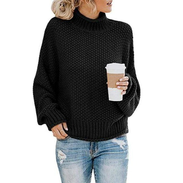Galina – Women’s Loose Knit Turtleneck Sweater