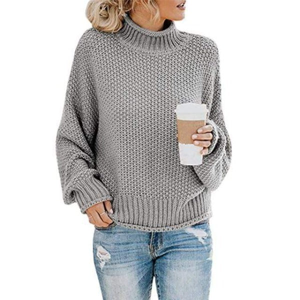 Galina – Women’s Loose Knit Turtleneck Sweater