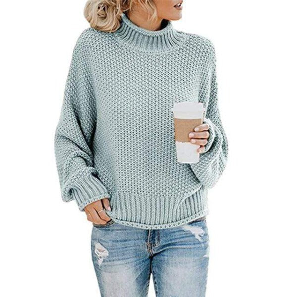 Galina – Women’s Loose Knit Turtleneck Sweater