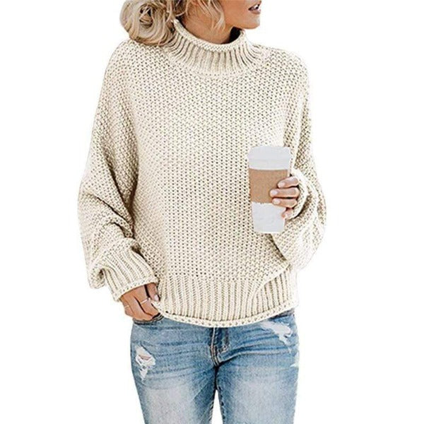 Galina – Women’s Loose Knit Turtleneck Sweater
