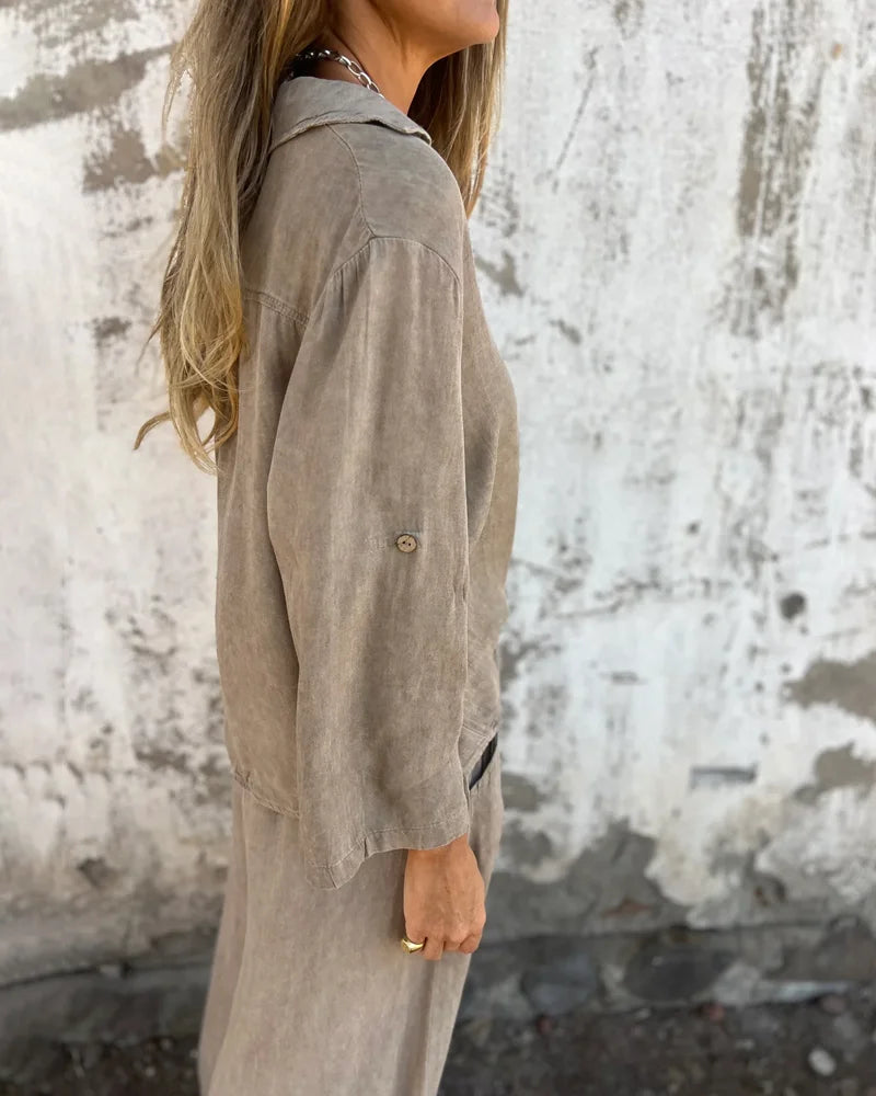 Lorena – Relaxed-Fit Women’s Cotton Two-Piece Set