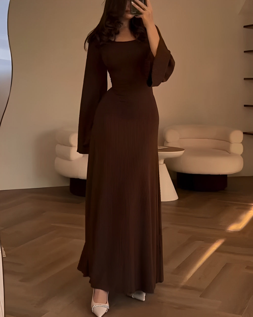 Lena – Patchwork Women’s Long Sleeve Dress