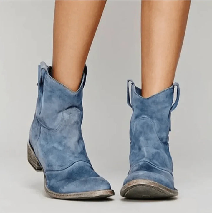 Toni – Suede Women’s Western Ankle Boots