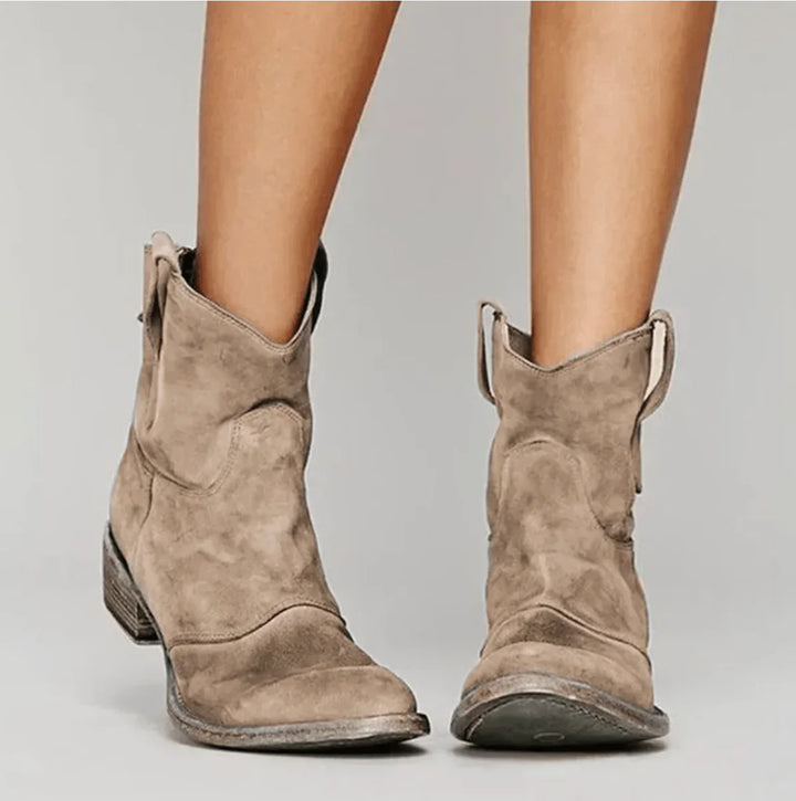 Toni – Suede Women’s Western Ankle Boots