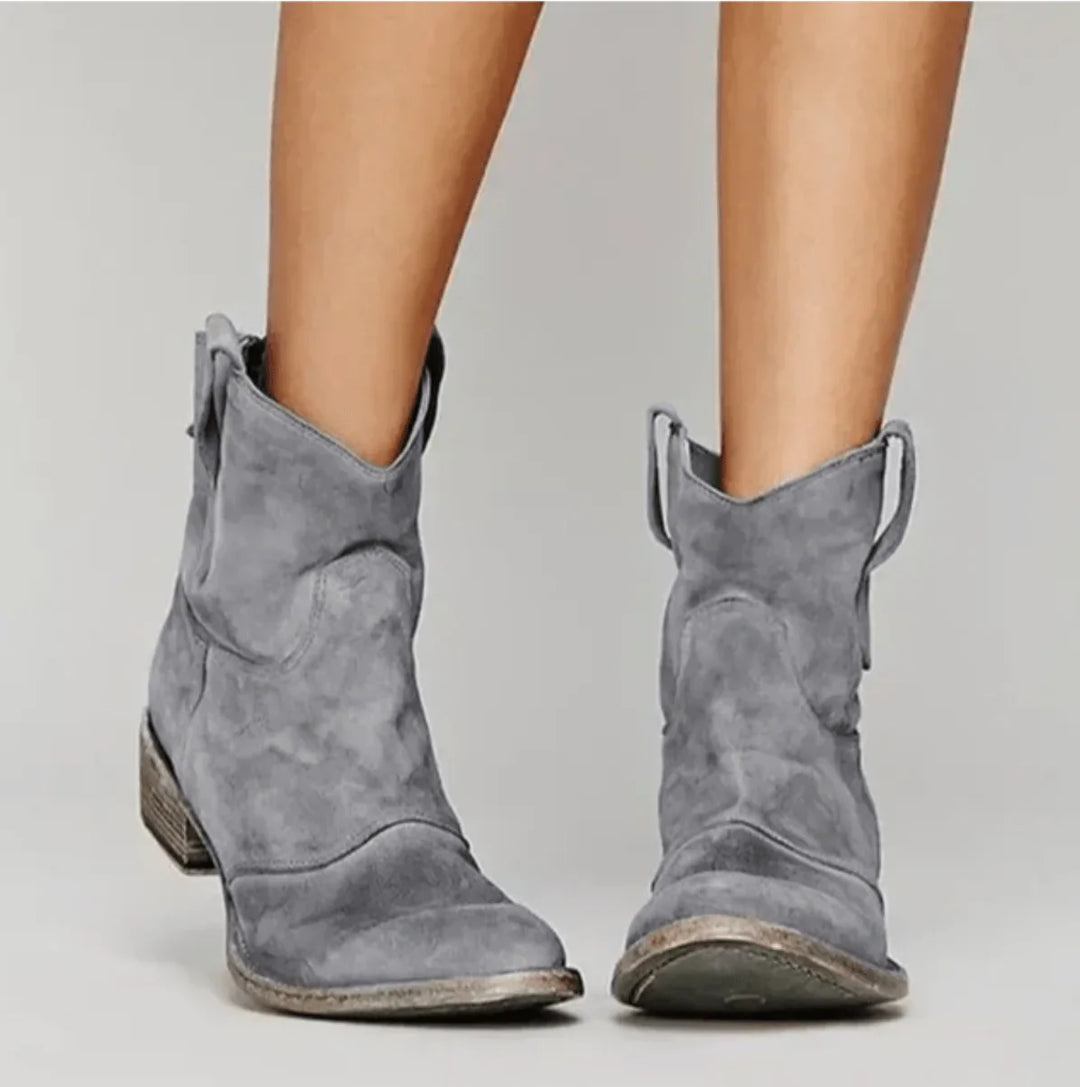 Toni – Suede Women’s Western Ankle Boots