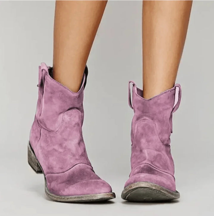 Toni – Suede Women’s Western Ankle Boots