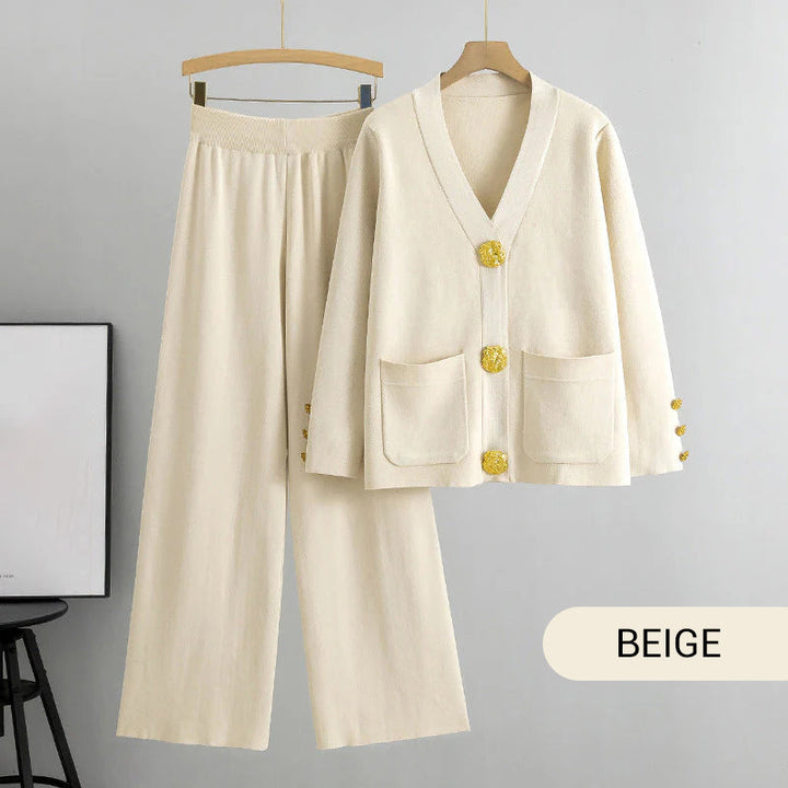 Elena – Knit Women’s Sweater & Wide-Leg Lounge Set