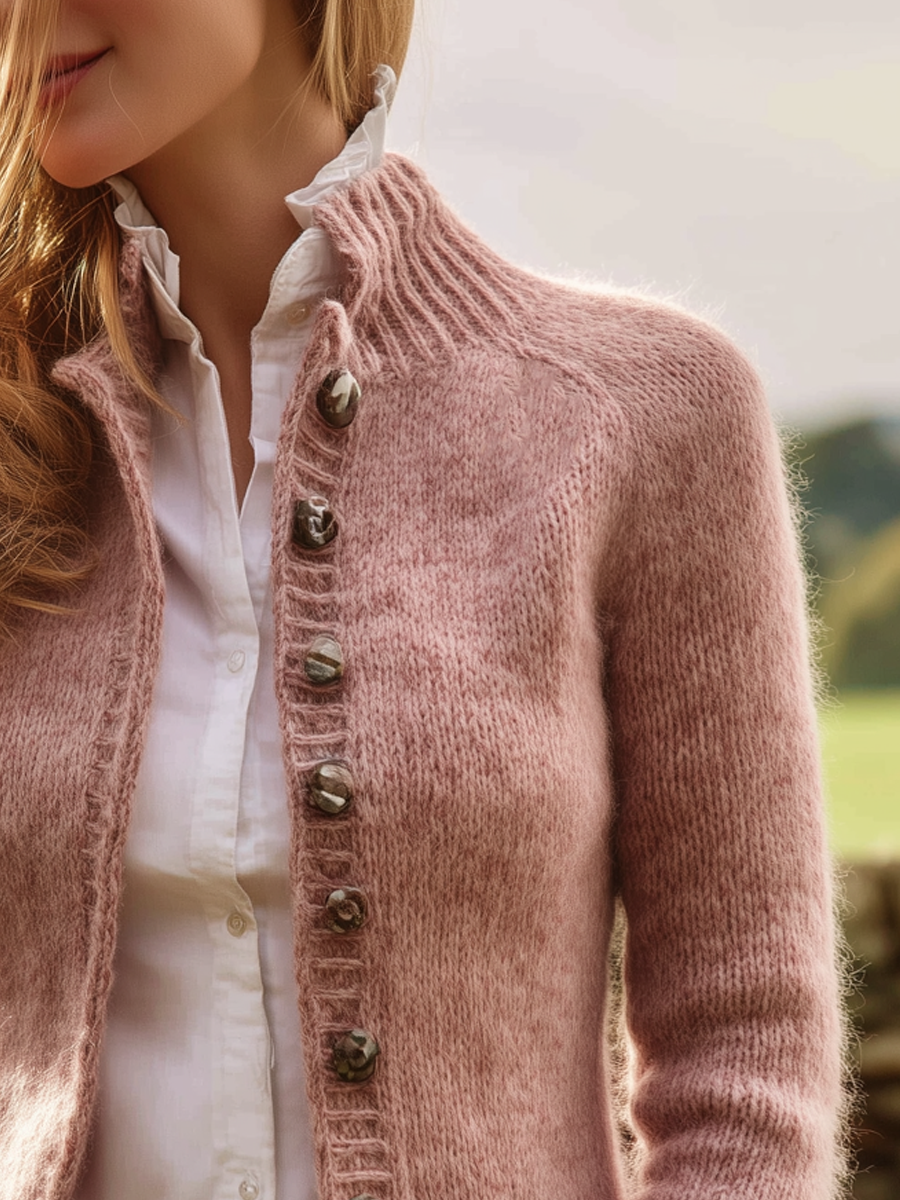 Johanna – Vintage-Inspired Women’s Mohair Knit Cardigan