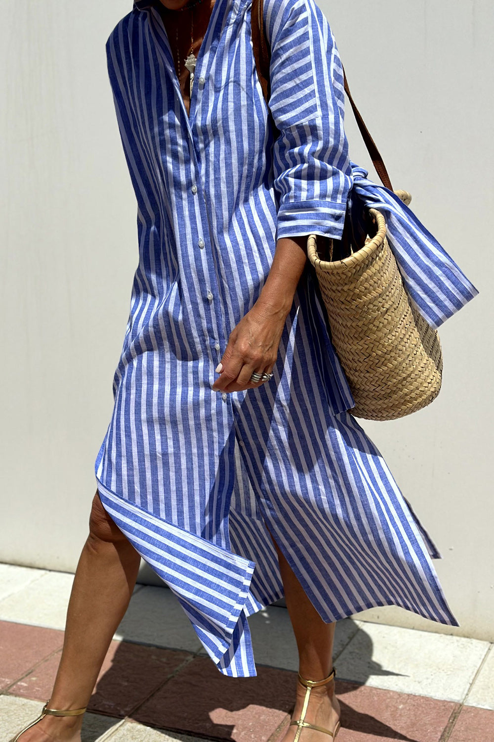 Kate – Striped Women’s Shirt Dress