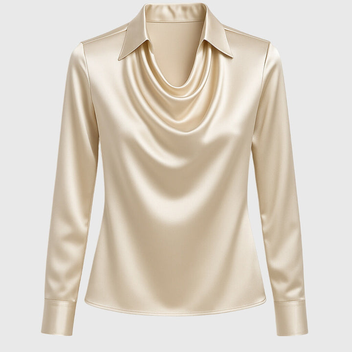 Kyoka – Soft-Shine Women’s Pleated Blouse