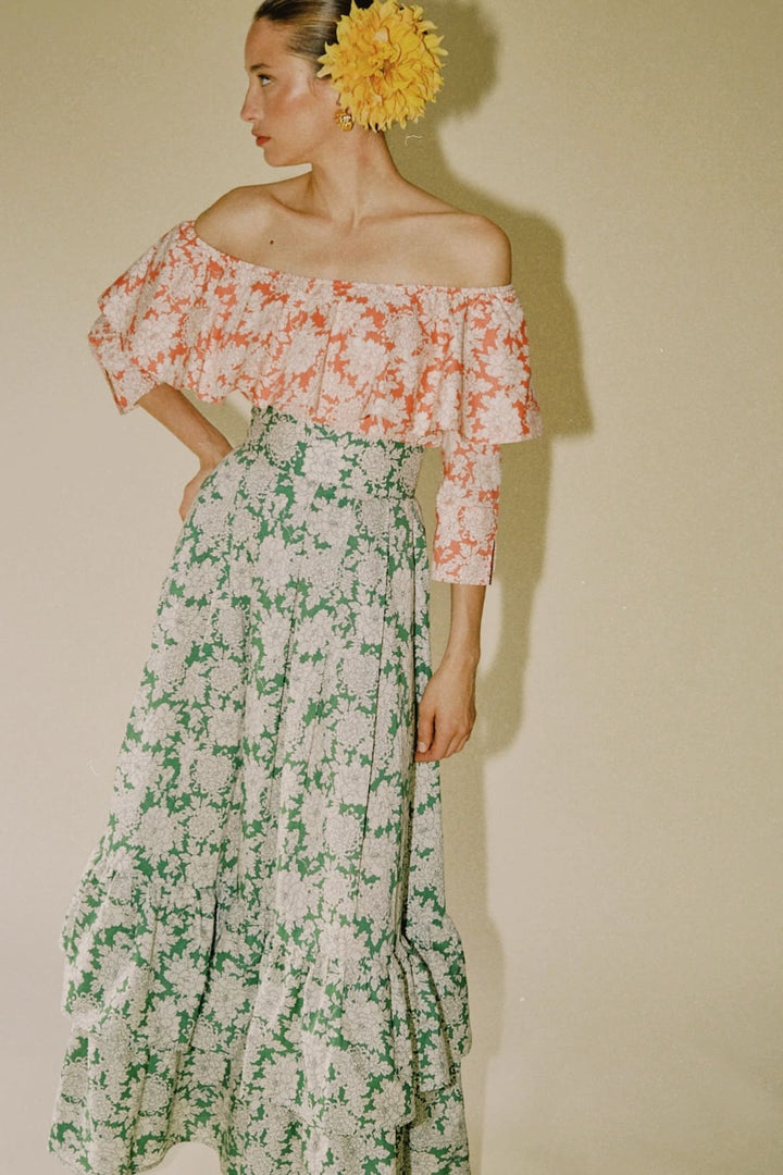 Jacquelyn – Women’s Green Lea Long Skirt