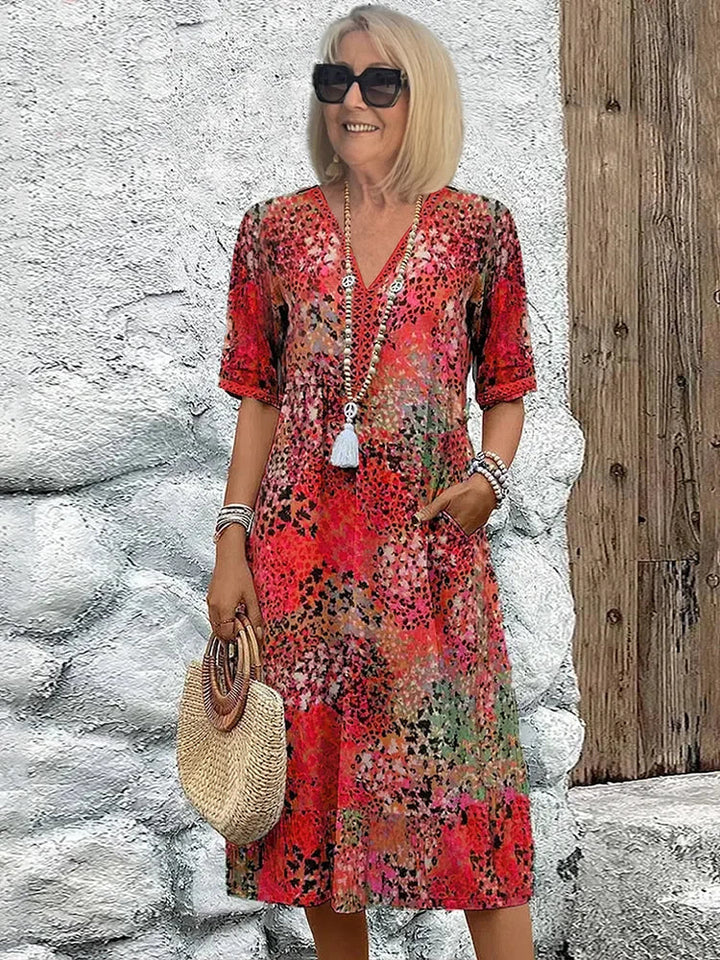 Désirée – Chic Vibrant Women’s Midi Dress
