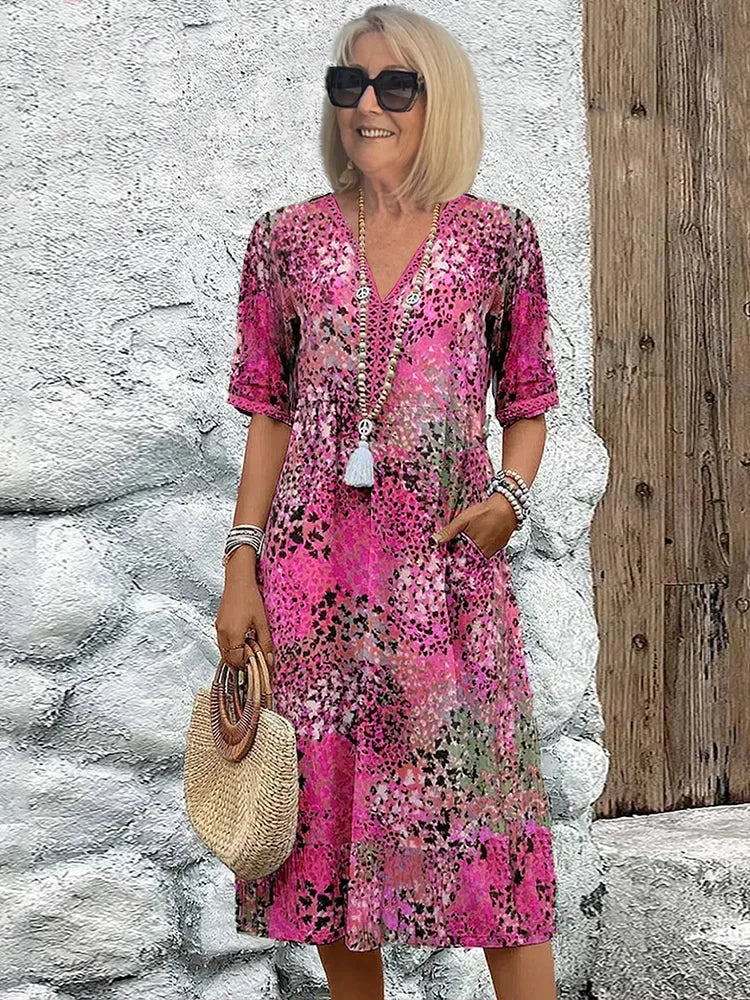 Désirée – Chic Vibrant Women’s Midi Dress