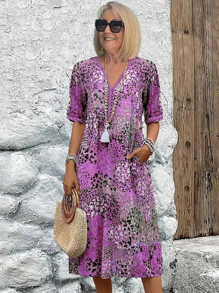 Désirée – Chic Vibrant Women’s Midi Dress