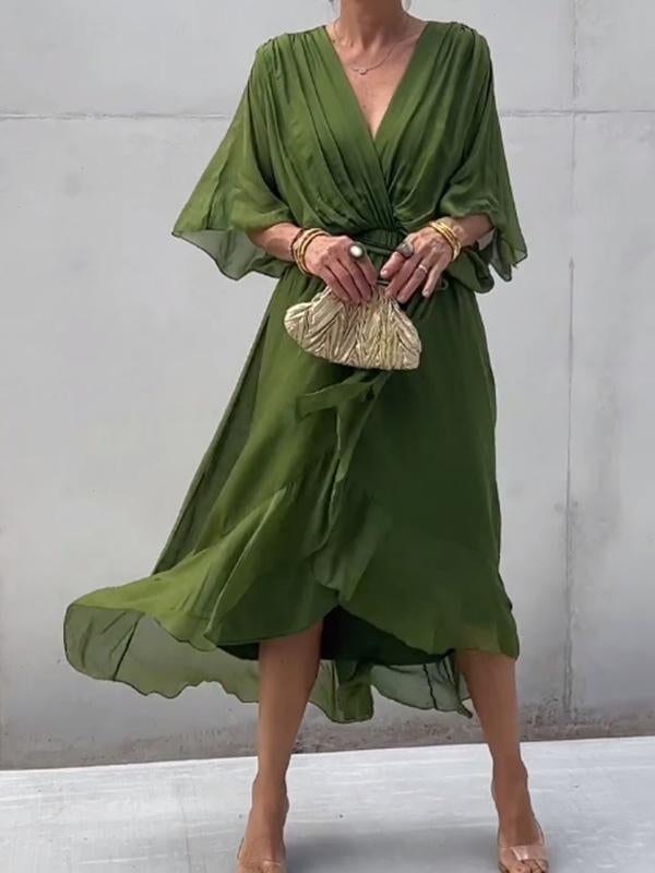Gianna – Flowy V-Neck Women’s Chiffon Dress