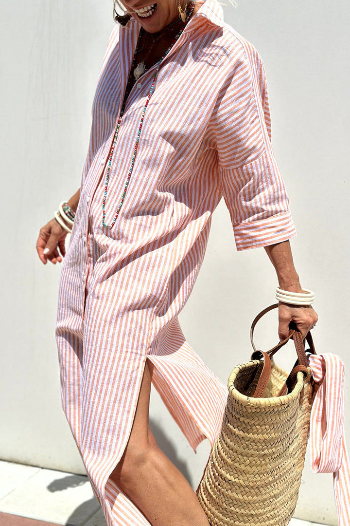 Kate – Striped Women’s Shirt Dress