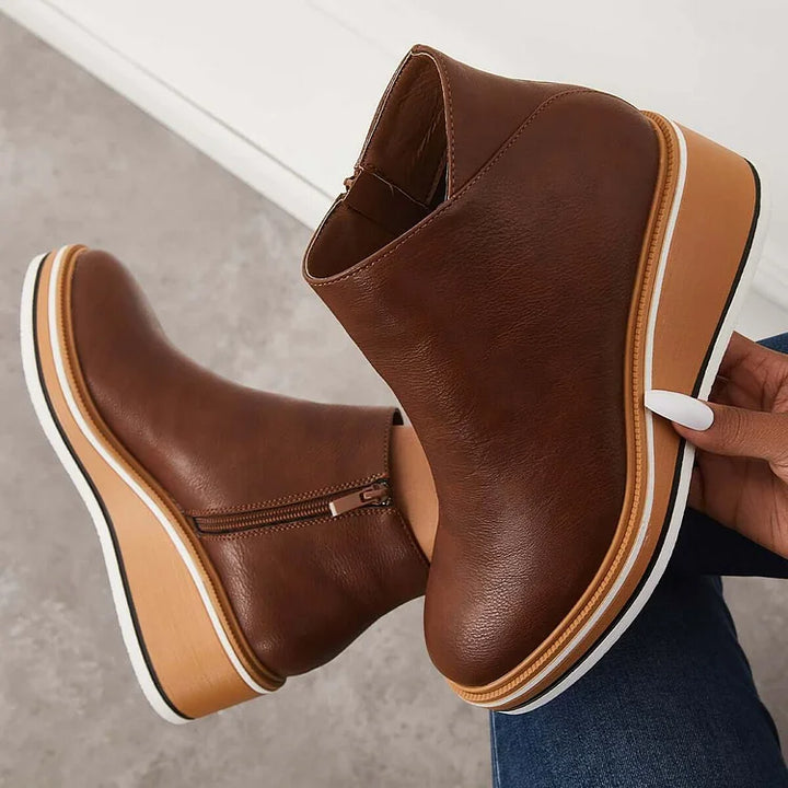 Anastassia – Women’s PU Leather Comfort Boots