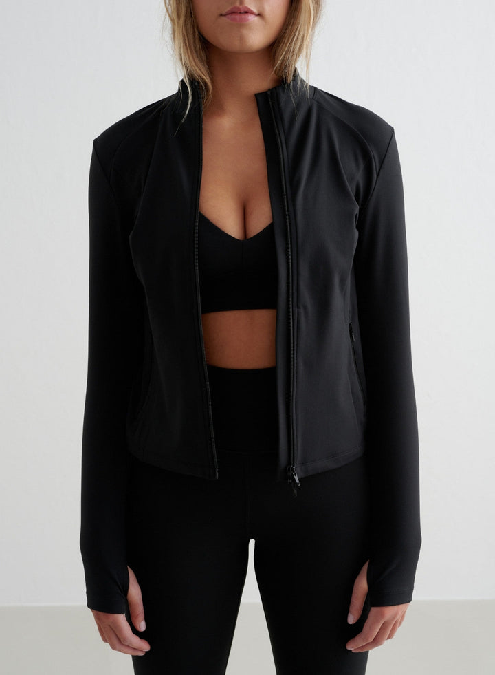 Ellie – Women’s Black Sense Zip Jacket