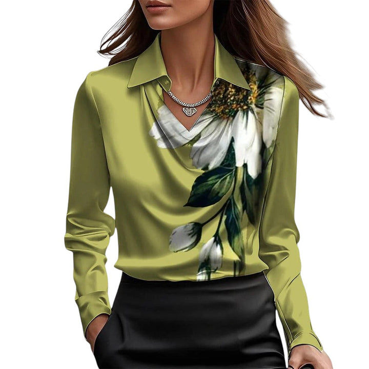 Kyoka – Soft-Shine Women’s Pleated Blouse