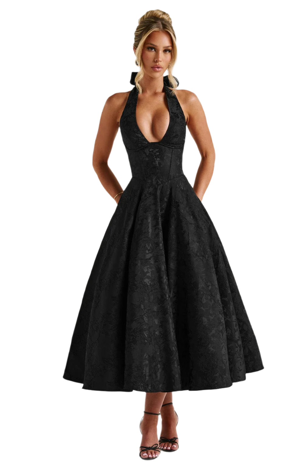 Erlinda – Effortless Women's Black Maxi Dress