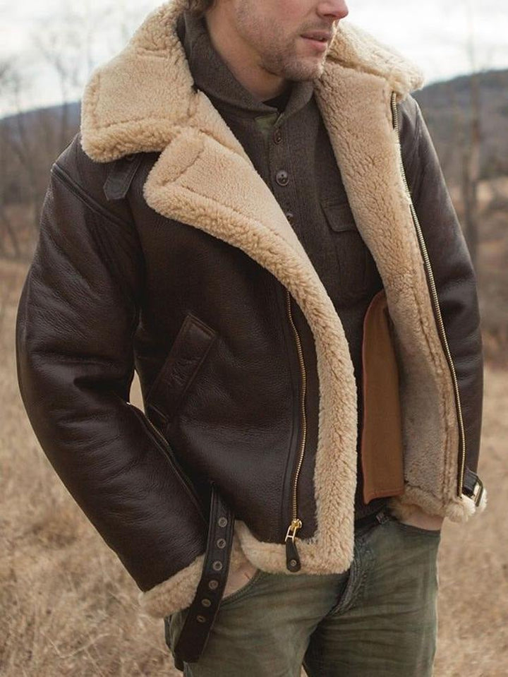 Noriel – Shearling-Lined Men’s Leather Jacket