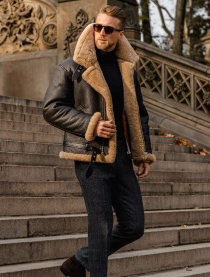 Noriel – Shearling-Lined Men’s Leather Jacket