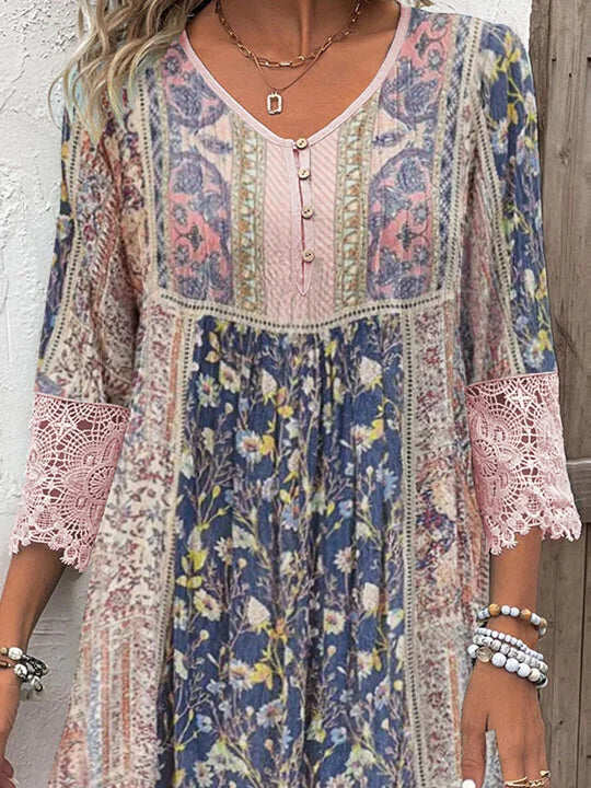 Kate – Bohemian Women’s Romantic Pattern Dress
