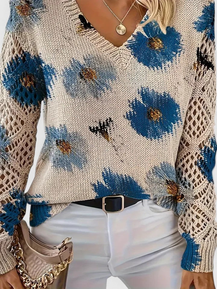Maha – Lightweight Women’s Floral Knit Cardigan