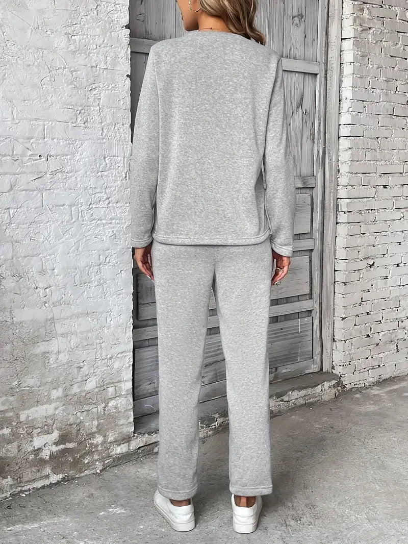 Gretchen – Women’s Cotton-Blend Two-Piece Loungewear Set