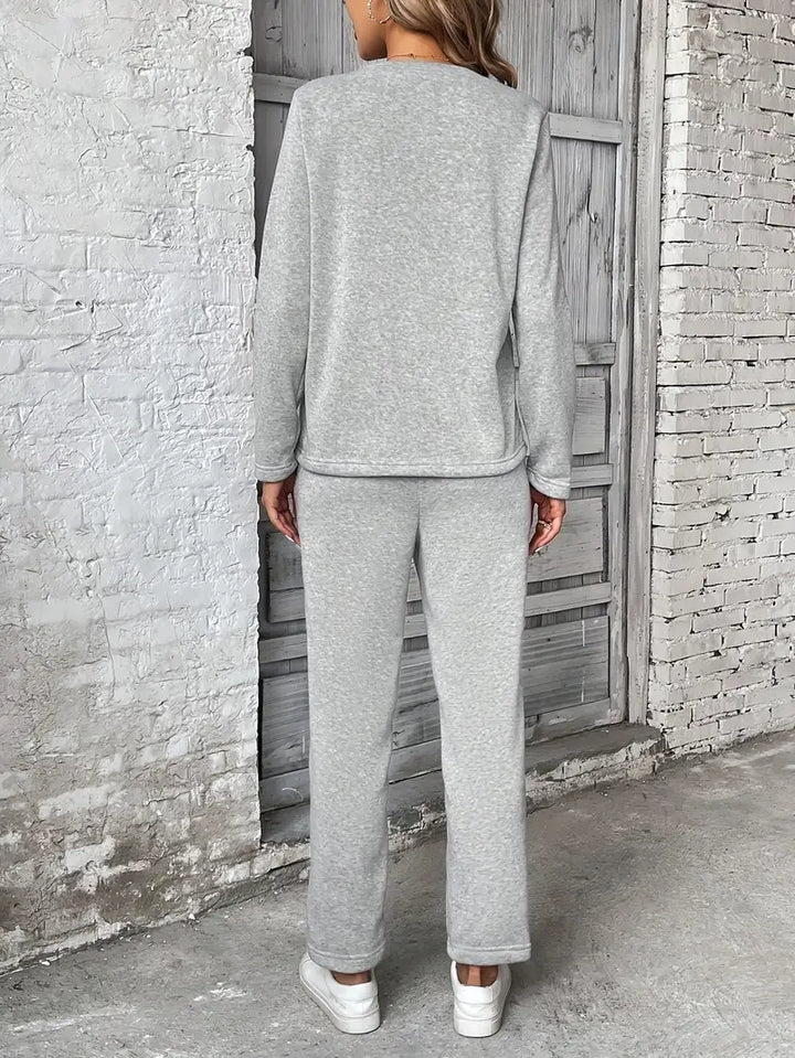 Gretchen – Women’s Cotton-Blend Two-Piece Loungewear Set