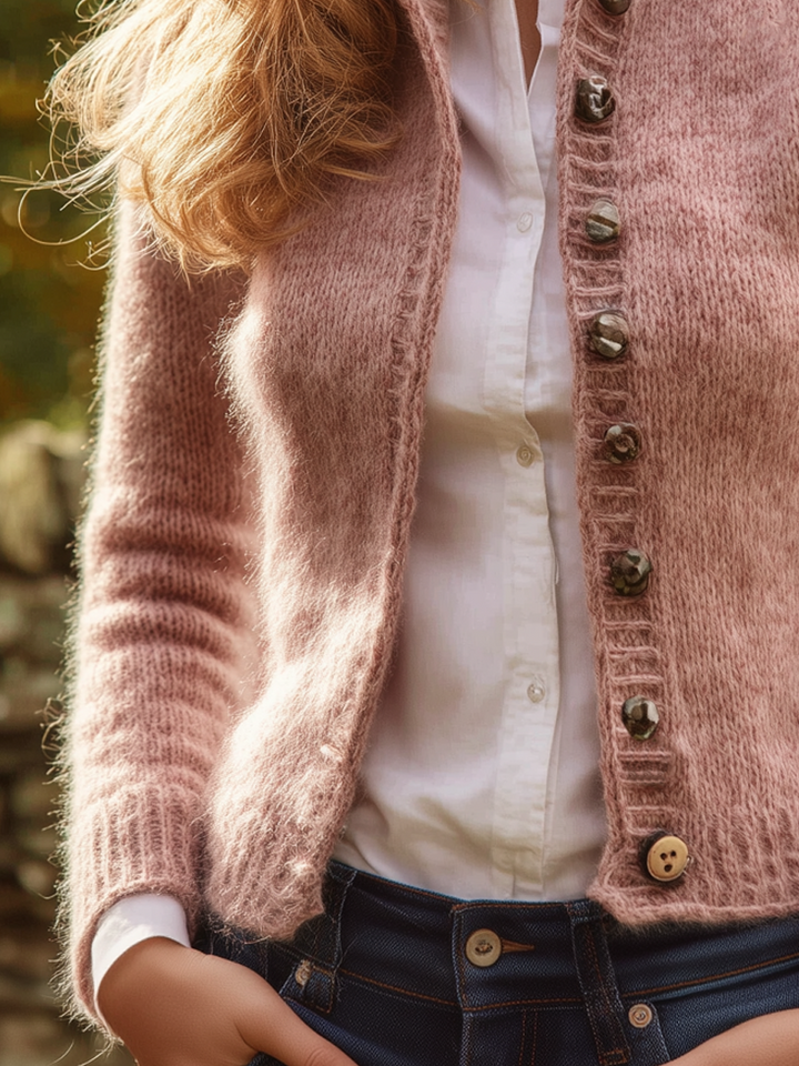 Johanna – Vintage-Inspired Women’s Mohair Knit Cardigan