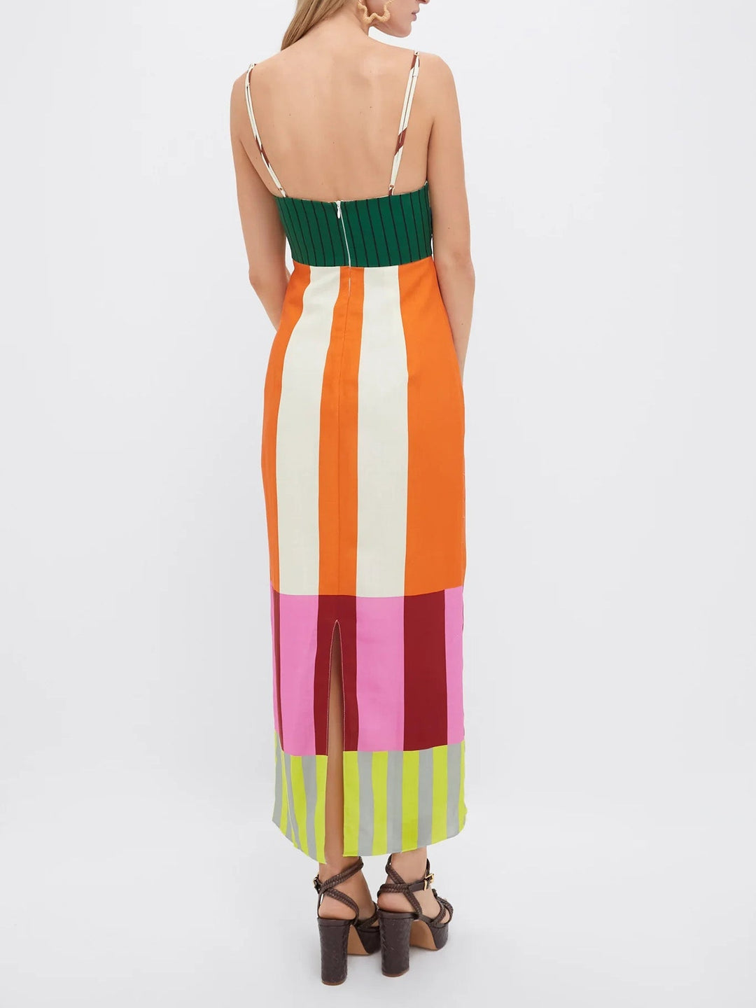Lexie – Vibrant Striped Women’s Linen Maxi Dress