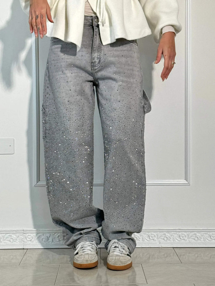 Madison – Baggy-Fit Women’s Glitter Washed Jeans