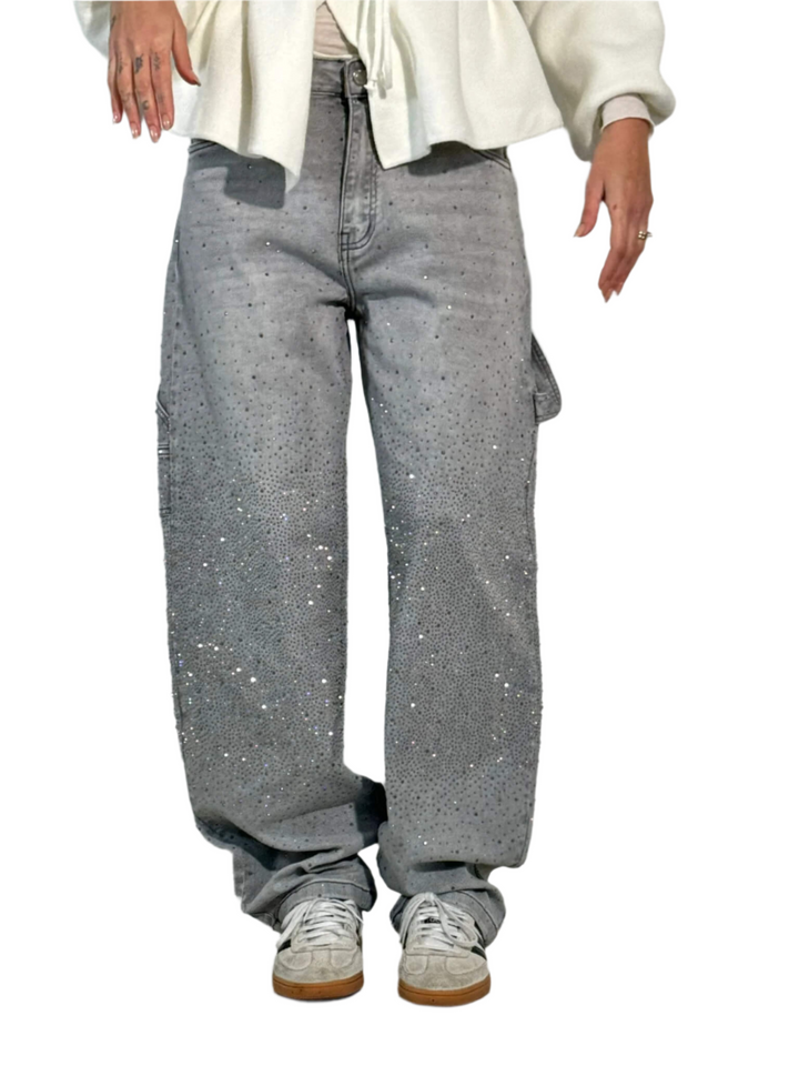 Madison – Baggy-Fit Women’s Glitter Washed Jeans