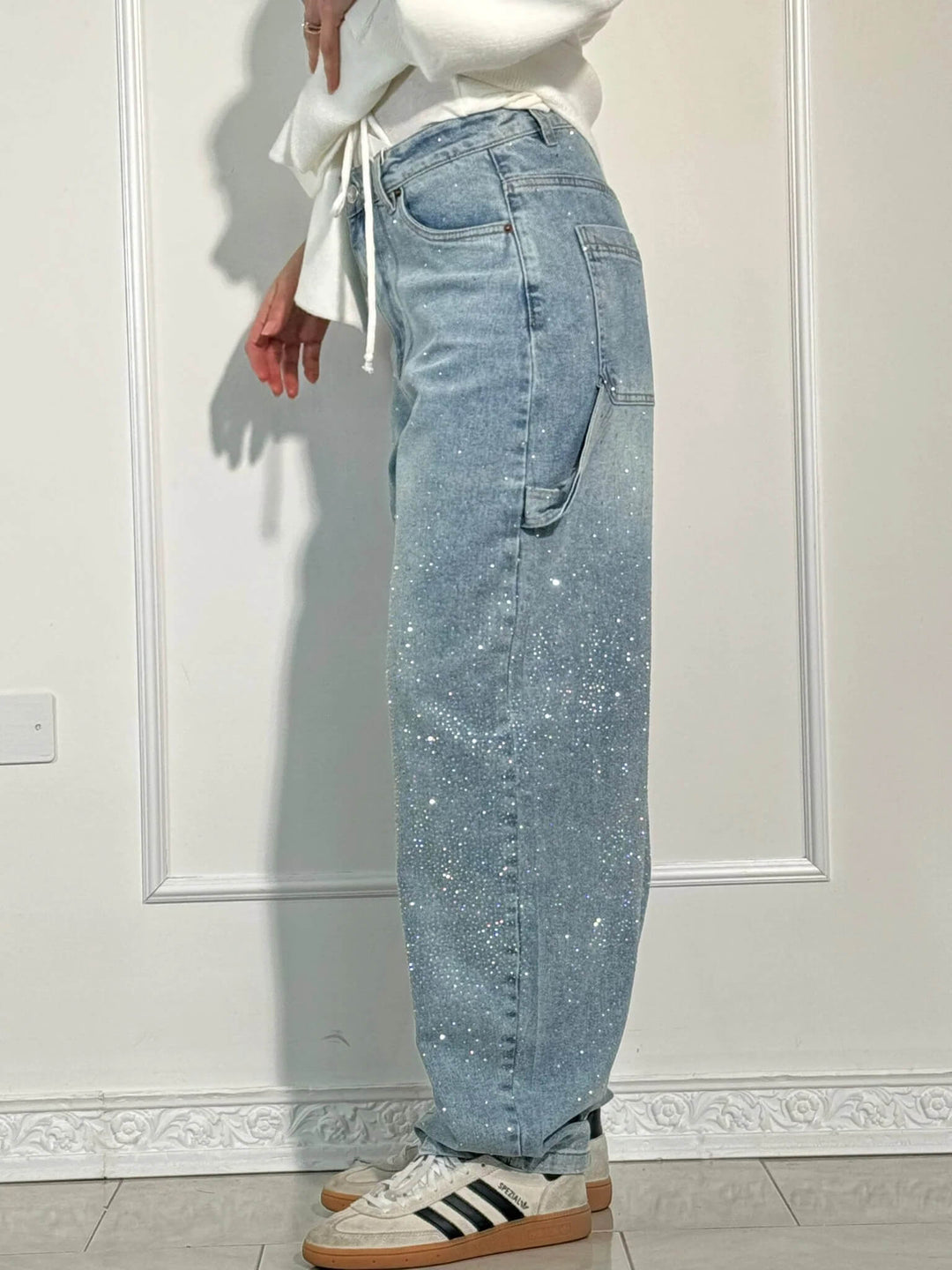 Madison – Baggy-Fit Women’s Glitter Washed Jeans